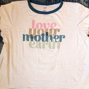 Love your mother earth white t-shirt size 1X